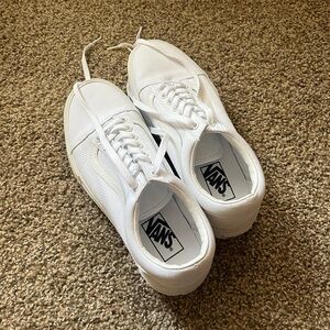 Vans Classic White Lace-Up Sneakers